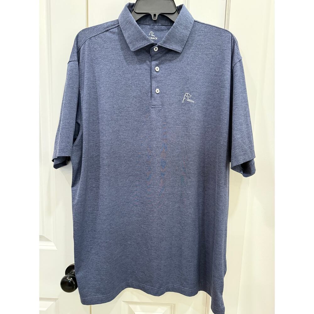 Rhoback Men’s Blue Performance Golf Polo Shirt Short Sleeve Size XL